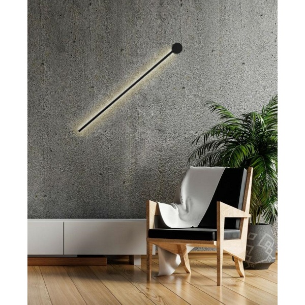 Lampa ścienna OMBRE 60 czarna - Moosee